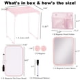 thumbnail image 3 of Organizador de casilleros Svartur Pink con estante, espejo y pizarra blanca, 7 unidades, 3 of 5
