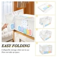 thumbnail image 4 of Foldable Fabric Storage Bin With Handle Collapsible Basket Box Storage With Lid Organizer Sticker Design Of An Easter Bunny, 4 of 7