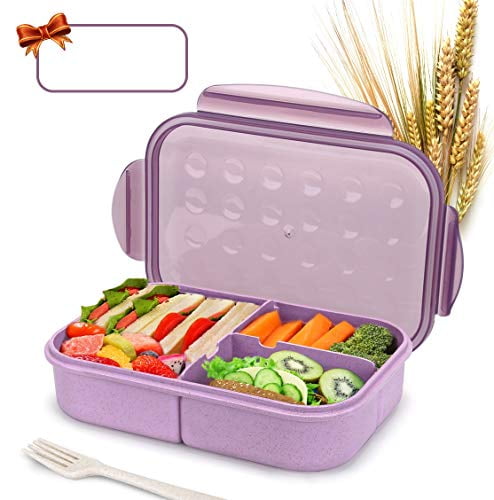Large Wheat Fiber Bento Box for Kids Lunch Box Lunch Container for Adults Leak 