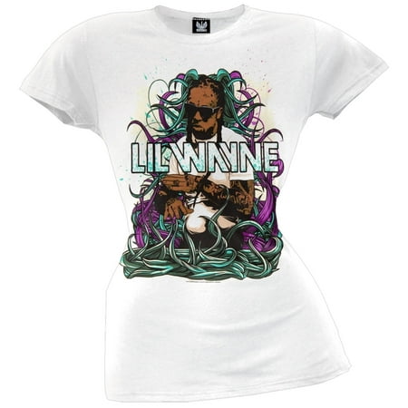 Lil Wayne - I Am Music White Juniors T-Shirt (Best Lil Wayne Rap Lines)