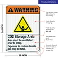 thumbnail image 3 of Co2 Storage Area Area Must Be Ventilated Prior To Entry Sign, ANSI Warning Sign,, 3 of 8