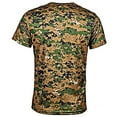 thumbnail image 4 of Camouflage Performance Shirt for Men Lightw8 Quick Dry Short Sleeve Round Neck 100% Polyester Topc, 4 of 4