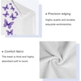 thumbnail image 4 of 3-Piece Towel Set,Retro Purple Butterflies Pattern Flying Butterfly Design Bath Towel Sets, 1 Bath Towel, 1 Hand Towel, 1 Washcloth, Absorbent Soft Towels Quick Drying for Bathroom, 4 of 7