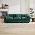 thumbnail image 3 of Newest Cloud Sofa 3 Seats (Ottoman is not included), Modern Sectional Couch, for Living Room Bedroom and Apartment, Comfy Double Layer Upholstered Seat Cushion, Breathable Chenille Fabric,Green, 3 of 10