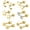 Gold, variant on 6 Pairs Stainless Steel Stud Earrings Heart Moon Star CZ Crystal Helix Piercing-Gold