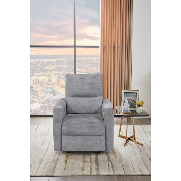 K-Living Edyn Power Recliner Chair in Dove Color and Lucie Fabric