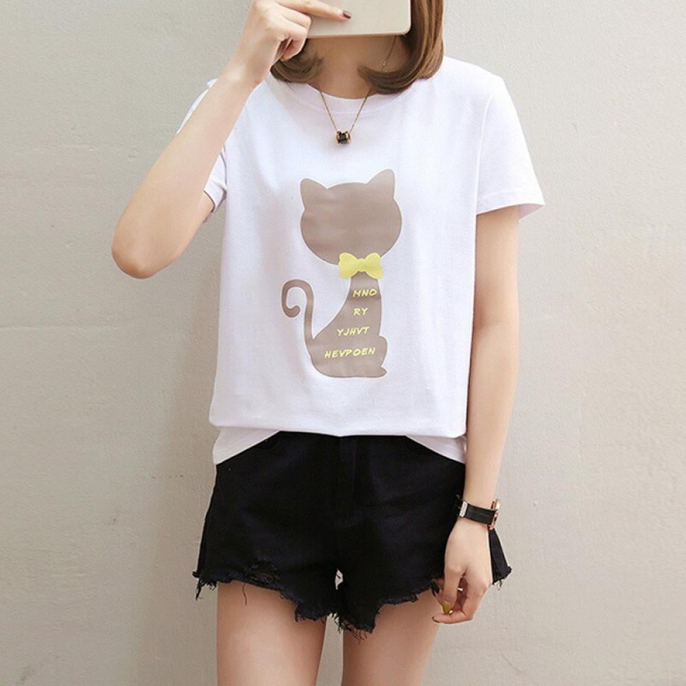 Zavarea Spring And Summer New Women S T Shirt Female Short Sleeved Loose Cartoon Half Sleeved Shirt On The Clothes Wholesale Walmart Com Walmart Com Zavarea Spring And Summer New Women S T Shirt Female Short Sleeved Loose Cartoon Half Sleeved Shirt On The Clothes Wholesale Walmart Com Walmart Com