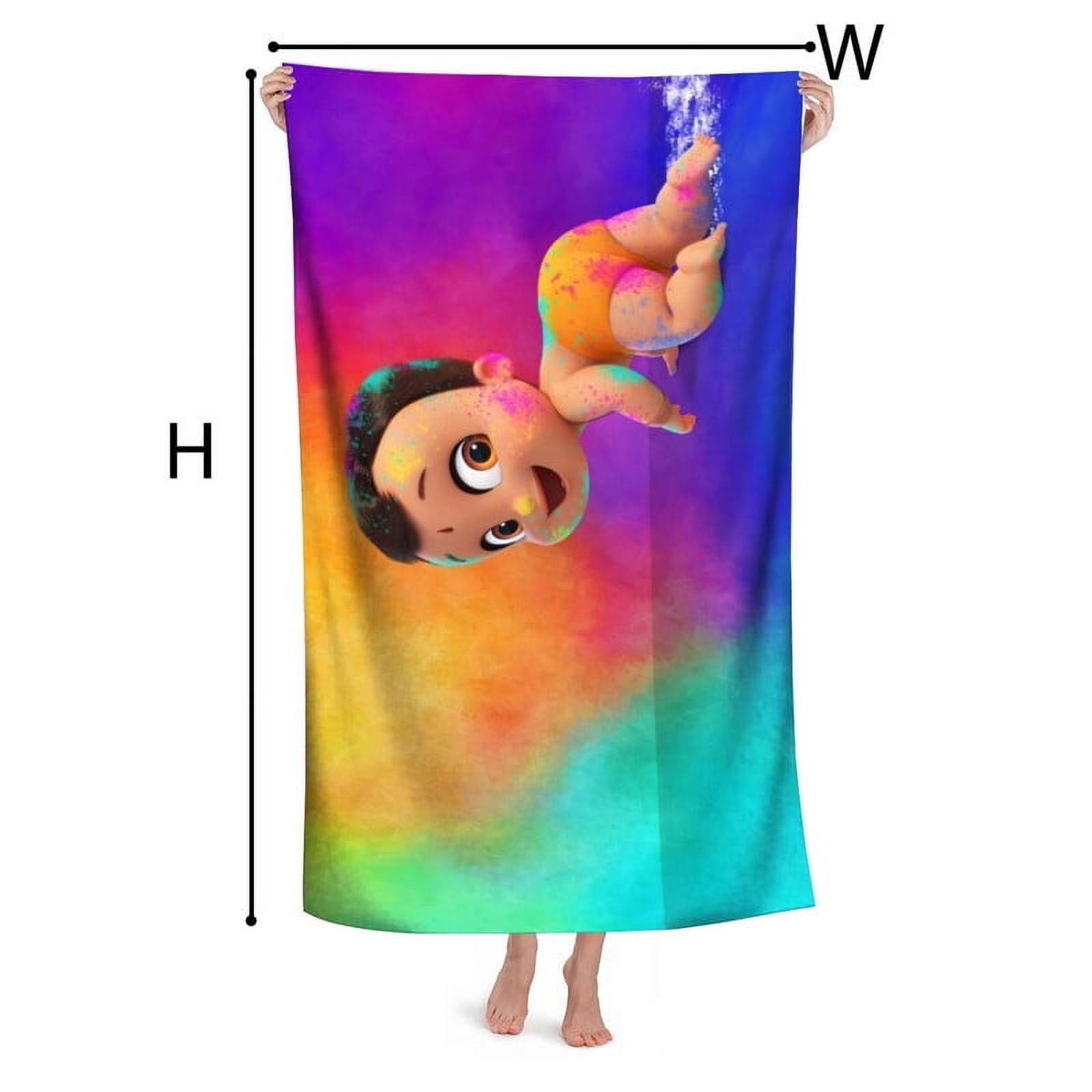 Mighty Little Bheem Festival of Colors Cartoon Gifts Beach Towel for Women Kids Birthday Bath Outdoor Quick Dry Lightweight 30.7×51in
