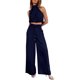 thumbnail image 1 of Traje De Verano De 2 Piezas Señoras Cami Top Pantalones Ombligo Expuesto Sin Mangas Traje de Vacaciones (Negro S) Cgtredaw Para estrenar, 1 of 1
