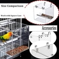 thumbnail image 6 of 2X No Mess Bird Feeder for Cage Bird Feeder Automatic Bird Feeder for Cage, Acrylic Bird Feeder Parrot Cage Food Feeder, 6 of 8