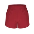 thumbnail image 5 of Audhol Running Shorts for Women, Women's Athletic Shorts High Waisted Running Solid Shorts with Zip Pocket Side Split Short Gym Elastic Workout Pants Womens Shorts Red2 M, 5 of 8