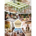 thumbnail image 5 of Green Plaid Table Cloth, Gradient Geometric Buffalo White Checkered Waterproof Tablecloth for Square Tables, Reusable Washable Fabric Table Cover for Restaurant Kitchen Dining Tables 54"x54", 5 of 6
