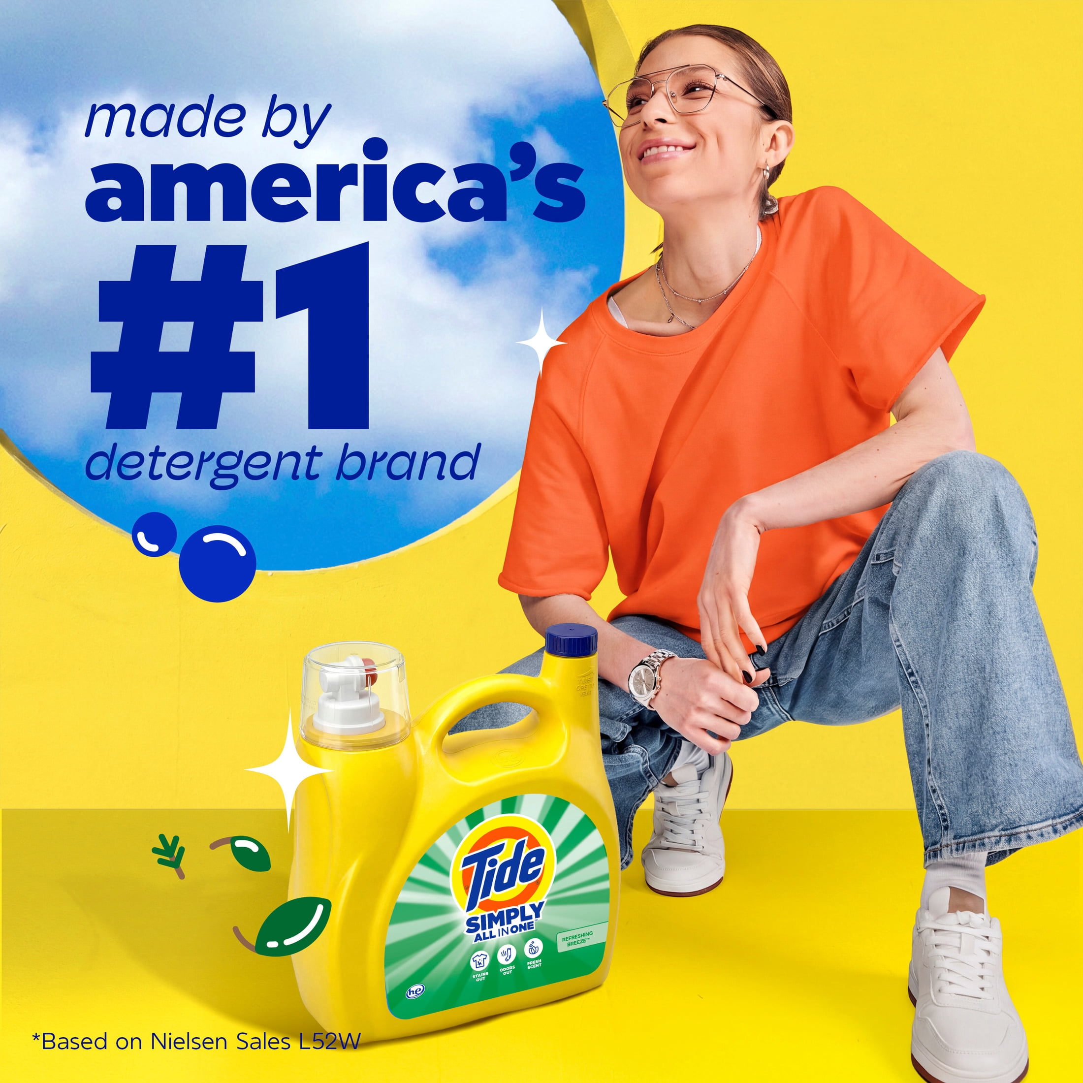 (2 pack) Tide Simply Liquid Laundry Detergent, All-In-One, Daybreak Fresh Scent, 173 fl oz, 138 Loads