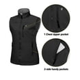thumbnail image 2 of Little Donkey Andy Lightweight Softshell Vest for Women Fleece Lined Outerwear Zip Up Sleeveless Casual Windbreaker Jacket for Golf Hiking Running Jogging Outdoor Travel, Black Large, 2 of 7