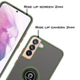 thumbnail image 5 of CoverON For Samsung Galaxy S22 Phone Case, Ring Holder Kickstand Magnetic Mount Clear Hard Back Cover Rubber Bumper, Army Green, 5 of 9