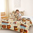 thumbnail image 4 of Castle Fairy Cute Pirate Skeleton Full Size Comforter Sets 3-Piece,Treasure Chest Sailor Parrot Pattern Bedding Comforter Set,Cream Blues,1 Comforter and 2 Pillowcases,Reversible, 4 of 6