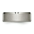 thumbnail image 3 of Chisel Titanium Brushed and Polished 8mm Beveled Edge Band, 3 of 7