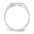 thumbnail image 2 of Finest Gold 14K White Gold 11.0 x 13.0 mm Closed Back Signet Ring, Size 6, 2 of 5