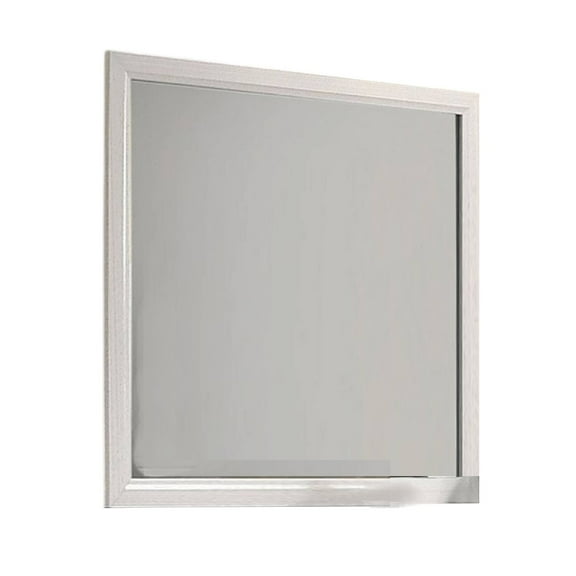 BenJara Erica Dresser Vanity Mirror, 39 Inch Modern Style White Wood Frame