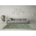 thumbnail image 3 of Ahgly Company Indoor Rectangle Abstract Light Blue Modern Area Rugs, 7' x 10', 3 of 4