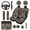 Retro Mushroom, variant on Pzuqiu Fashion Butterfly Automobile Interior Sets Car Front Rear Seat Cover Steering Wheel Seat Belt Headrest Center Console Cushion Pad Keychain Coaster 14 Pcs Full Set Covers Fit Most Vehicles