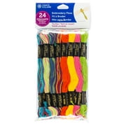 J. & P. Coats Tie-Dye Embroidery Floss Value Pack, 24 Piece