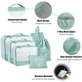 thumbnail image 5 of Packing Cubes Set, 6 Pcs Travel Packing Organizers for Suitcases, Large Capacity Travel Luggage Organizers Set includes 7 Storage Bags, Convenient Organizer Bags for Travel Lovers (Green), 5 of 7
