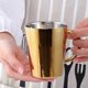 thumbnail image 4 of 300ml Stainless Steel Coffee Cup with Portable Handle - Gold, 4 of 4