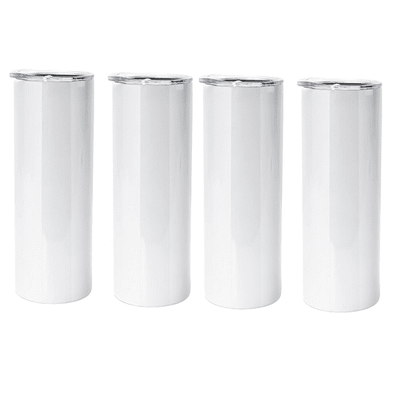 Vaso Termo Sublimación Sublimar Acero 20oz 4 pzs blanco