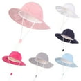 thumbnail image 4 of Ticikt Baby Sun Hat, Wide Brim Sun Protection Bucket Hat with Adjustable Chin Strap,Black, 4 of 4