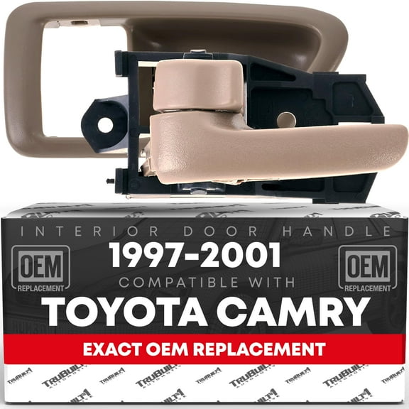 Interior Front or Rear Driver Door Handle - Compatible with 1997-2001 Toyota Camry - Beige (Ivory), Plastic - OEM 692063012005, 6920630120A0, 69206AA010E0, 68278AA010A0, 6927832020, 91004