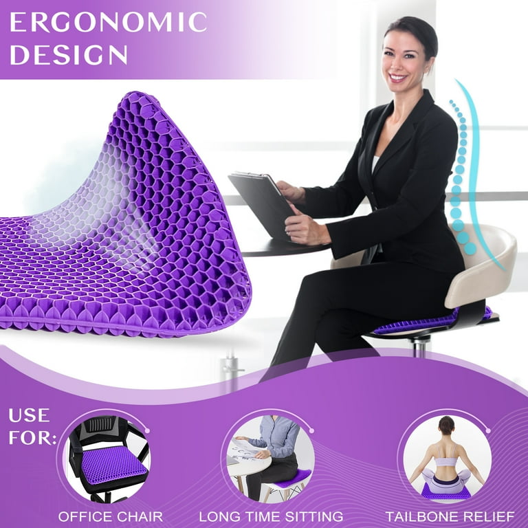 Gel Seat Cushion to Relieve Tailbone Pain 16.5x14.6 with Non