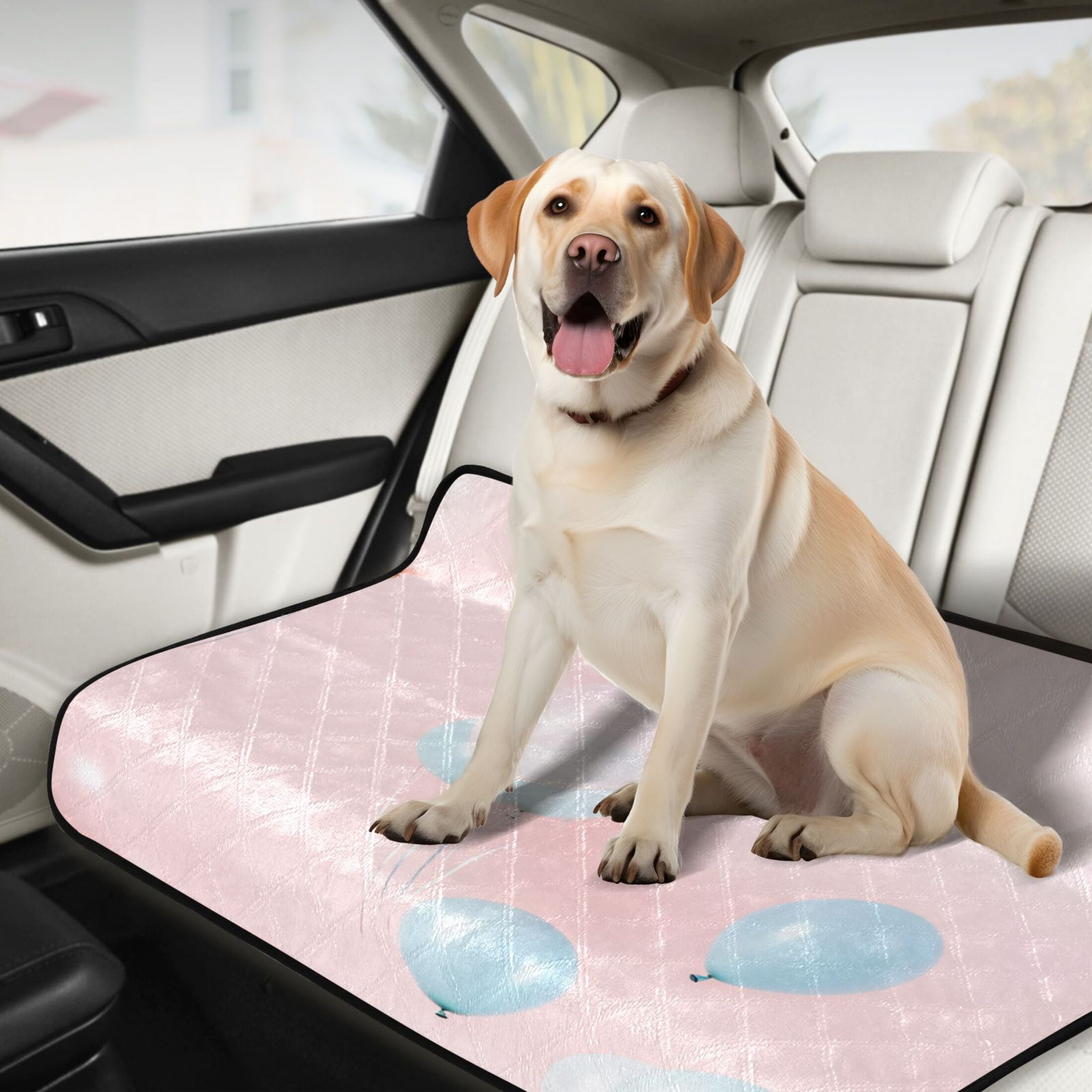 Washable Pet Pee Pads with Super Absorbent Reusable Training Pads for Dogs & Cats Blue Balloons