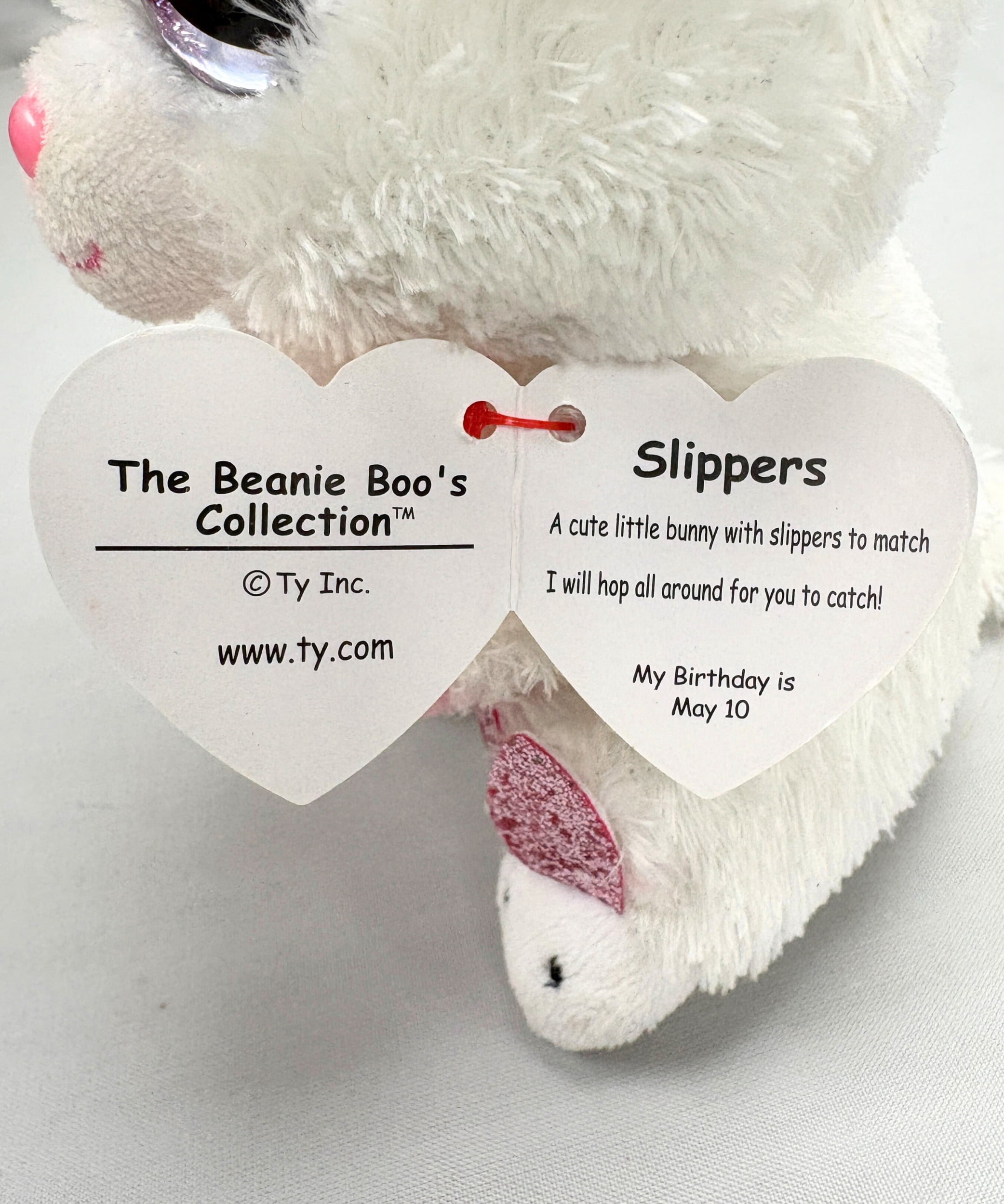 TY Beanie Boos Slippers the Easter Bunny with Slippers 6"