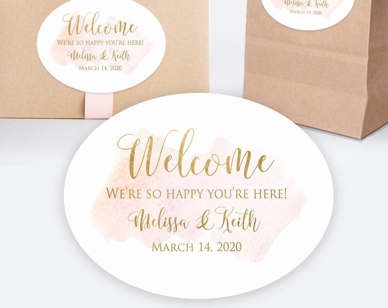 Stickers for Wedding Welcome Bags – Lux Party