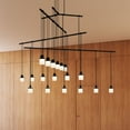 thumbnail image 3 of Sonneman S1D48K-JC06XX18-LL01 Suspenders Led 4-Tier Tri-Bar Multi Light Pendant - Black, 3 of 7