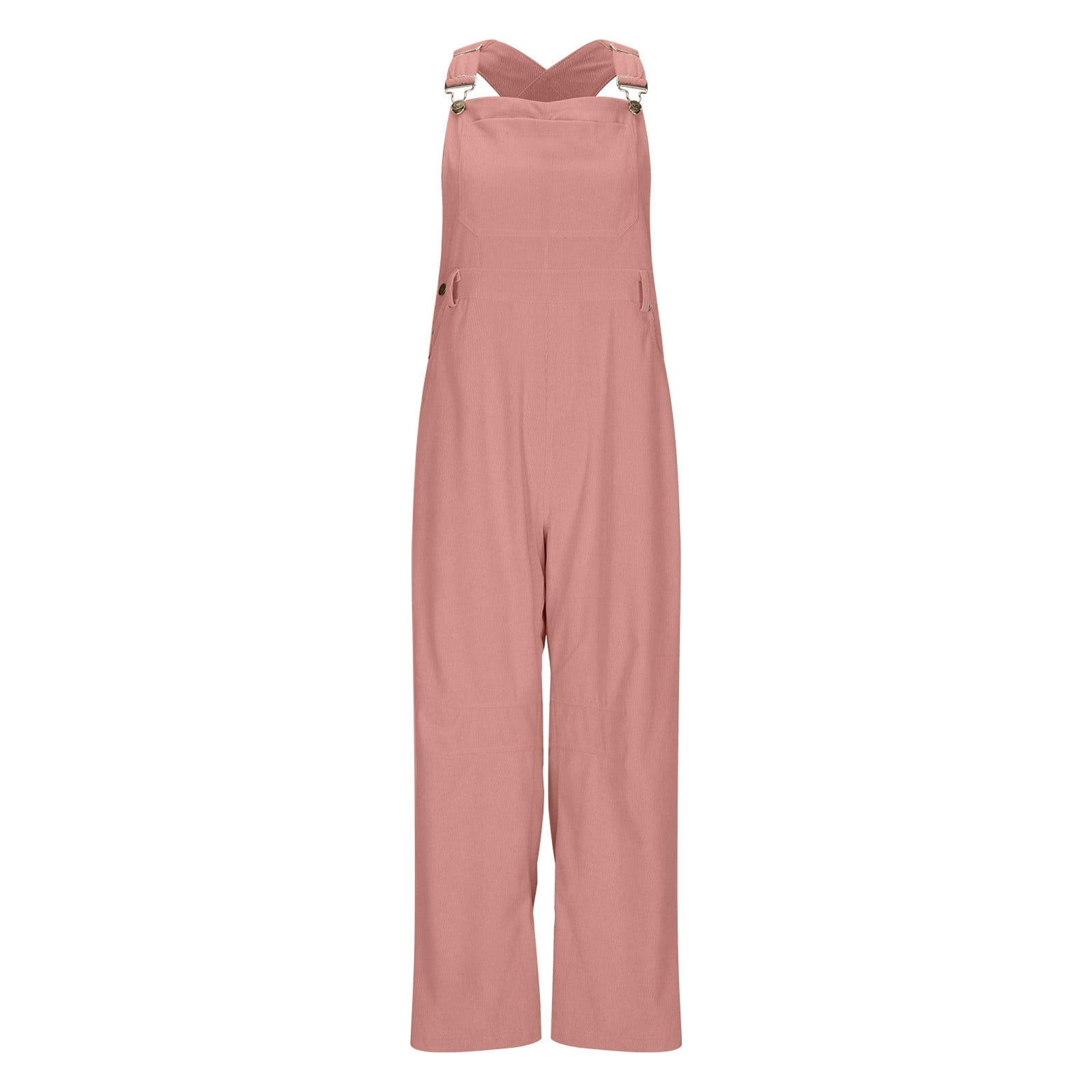 APPLEBUM　 CORDUROY OVERALLCORDUROY JGTDBPO Corduroy Overall Bib Dress for Women Casual Knee