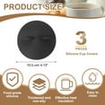 thumbnail image 2 of 3Pcs Silicone Cup Lids, 4.1 Inch Cat Ear Universal Cup Lids for Mugs, Tea Cups, Coffee Cups, Dust-proof Reusable, Black, 2 of 7