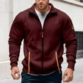 thumbnail image 2 of Men's Zip Up Pullover Jacket Lightweight Athletic Top For Gym Running Workout Casual Streetwear, 2 of 6