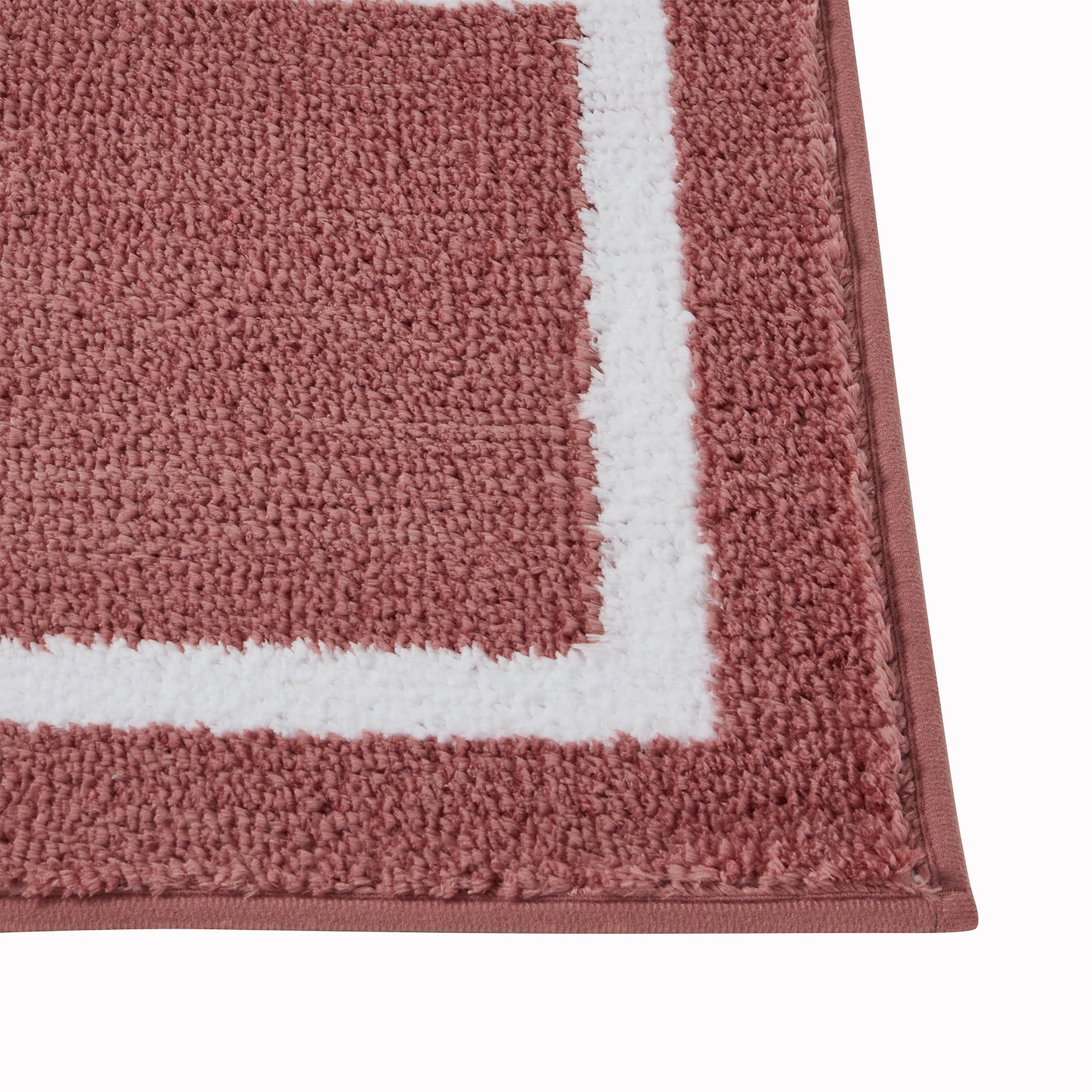 Mainstays 16-Piece Terracotta Textured Shower Curtain Bathroom Set – Fabric Curtain with Rug, Hooks, Soap Pump & Tray