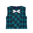 thumbnail image 4 of Girls Dress Green A-line Plaid School Uniform Pleated Hem 4 Years, 4 of 6