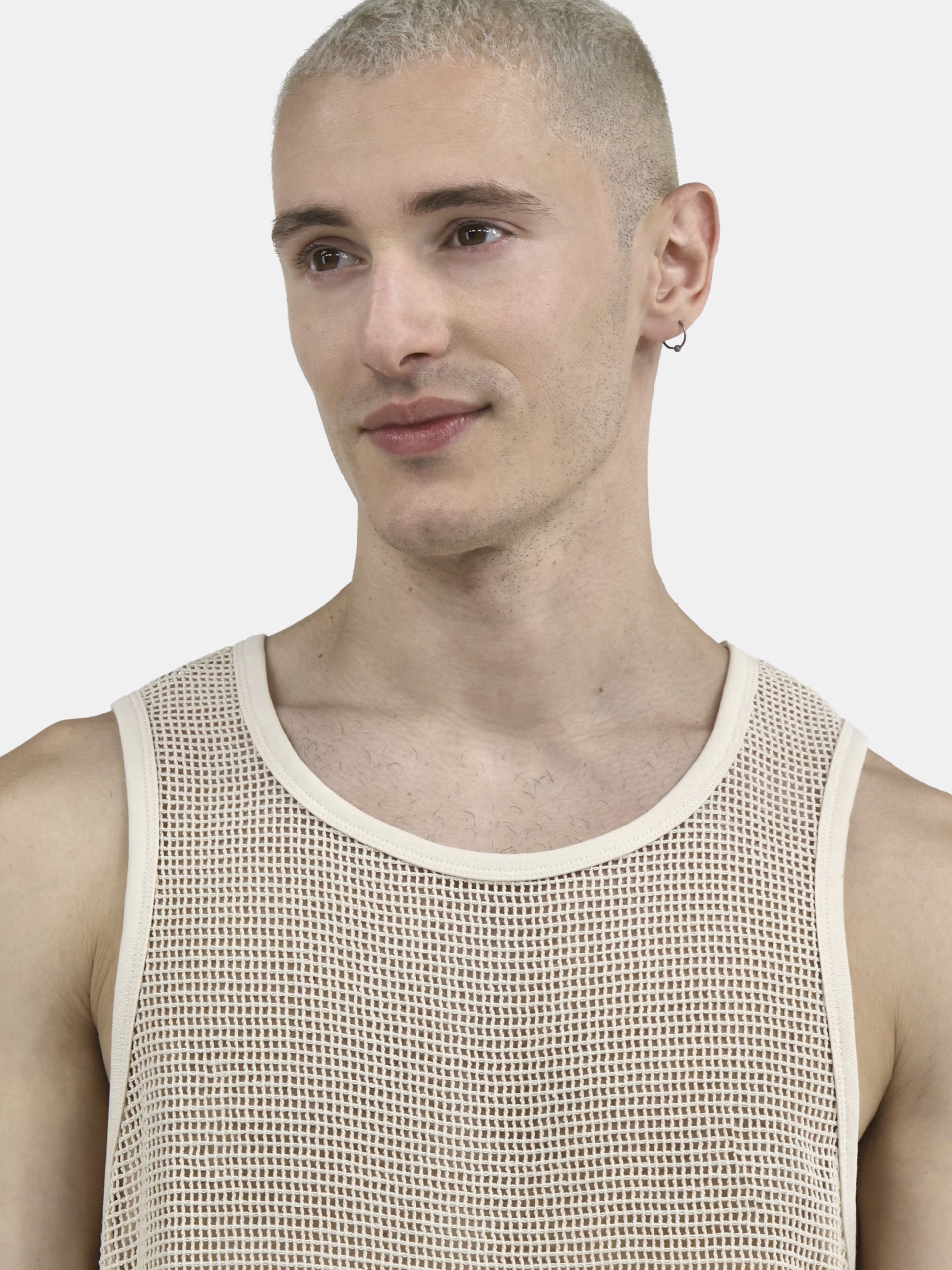 No Boundaries Men's & Big Men's Open Knit Boxy Fit Tank Top, Sizes XS-3XL