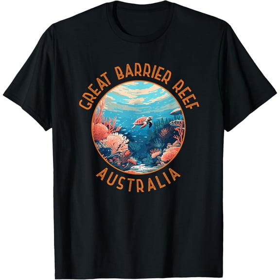 Exquisite and comfortable-Great Barrier Reef Australia Distressed Circle T-Shirt