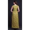 thumbnail image 4 of Bimba Robe de Plage Longue Sans Manches à Fente avant Imprimée Feuilles Été Printemps pour Femmes-Moyenne, 4 of 5