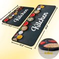 thumbnail image 3 of Farmhouse Kitchen Rugs and Mats Non Skid Washable, Non-Slip Backing Kitchen Mat Set of 2 for Floor Kitchen Runner Rug Sets for Kitchen Dining Room Sink (17.3"x47.2"+17.3"x23.6", Seasonings), 3 of 6