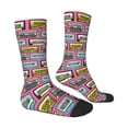 thumbnail image 4 of Yiaed Retro Cassette Print Great elasticity Crew Socks Sports socks for Men and Women, 4 of 5