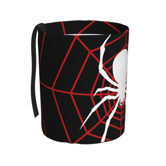 Honeii Spider On The Web Print Waterproof Car Trash Can,Waterproof Portable Collapsible Trash Can,Garbage Container fits Most Cars,SUVs,and Trucks