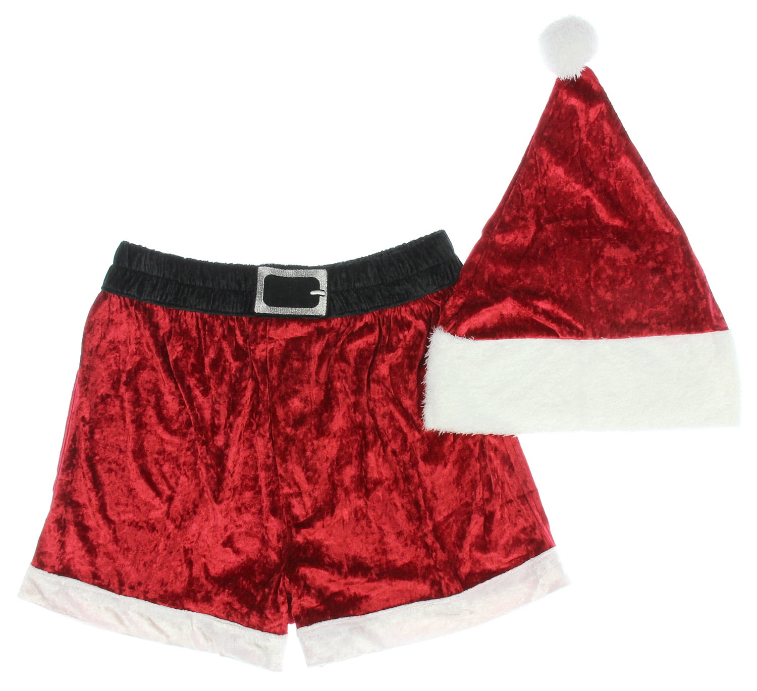 Intimo - Intimo Mens Christmas Santa Claus Boxer with Hat Large - Walmart.com - Walmart.com