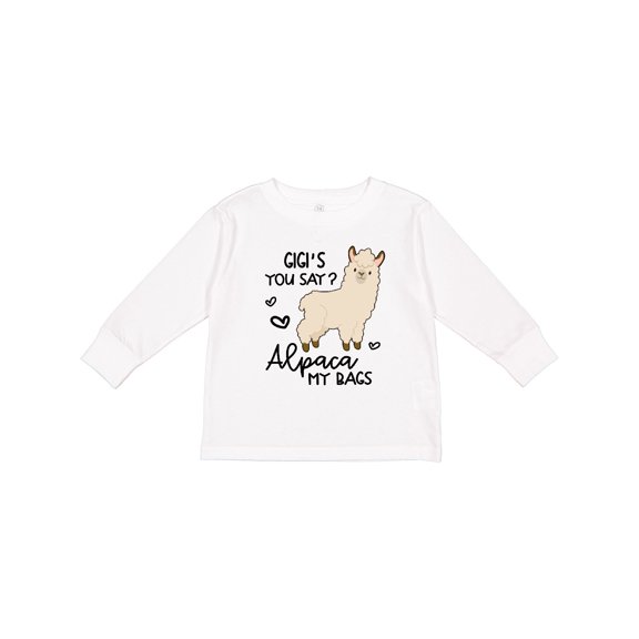 Inktastic Gigi's You Say Alpaca My Bags Boys or Girls Long Sleeve Toddler T-Shirt