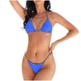 thumbnail image 2 of Traje de baño para mujer, traje de baño de dos piezas con tirantes de cuello y abertura en tres puntos, trajes de baño para mujer, conjuntos de bikini para mujer, trajes de baño de bikini para mujer, 2 of 3